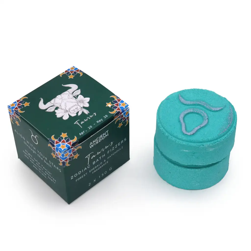 Set of Zodiac Bath Fizzers with Horoscope – Taurus | www.artisangoods.co.uk