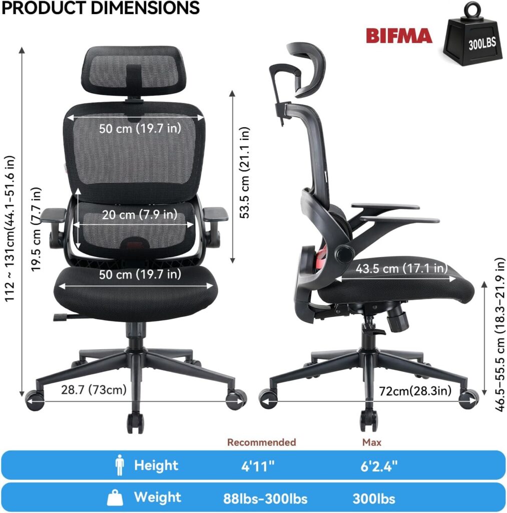 SIHOO B100 SE Ergonomic Office Chair with Lumbar Support Black