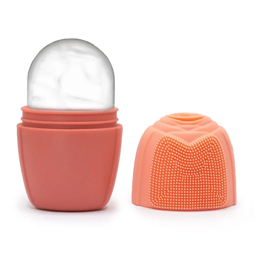 Silicone Ice Face Roller – roller – peach | www.artisangoods.co.uk