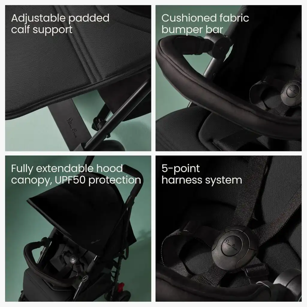 Silver Cross Pop Pushchair - Foldable Travel Stroller - Space