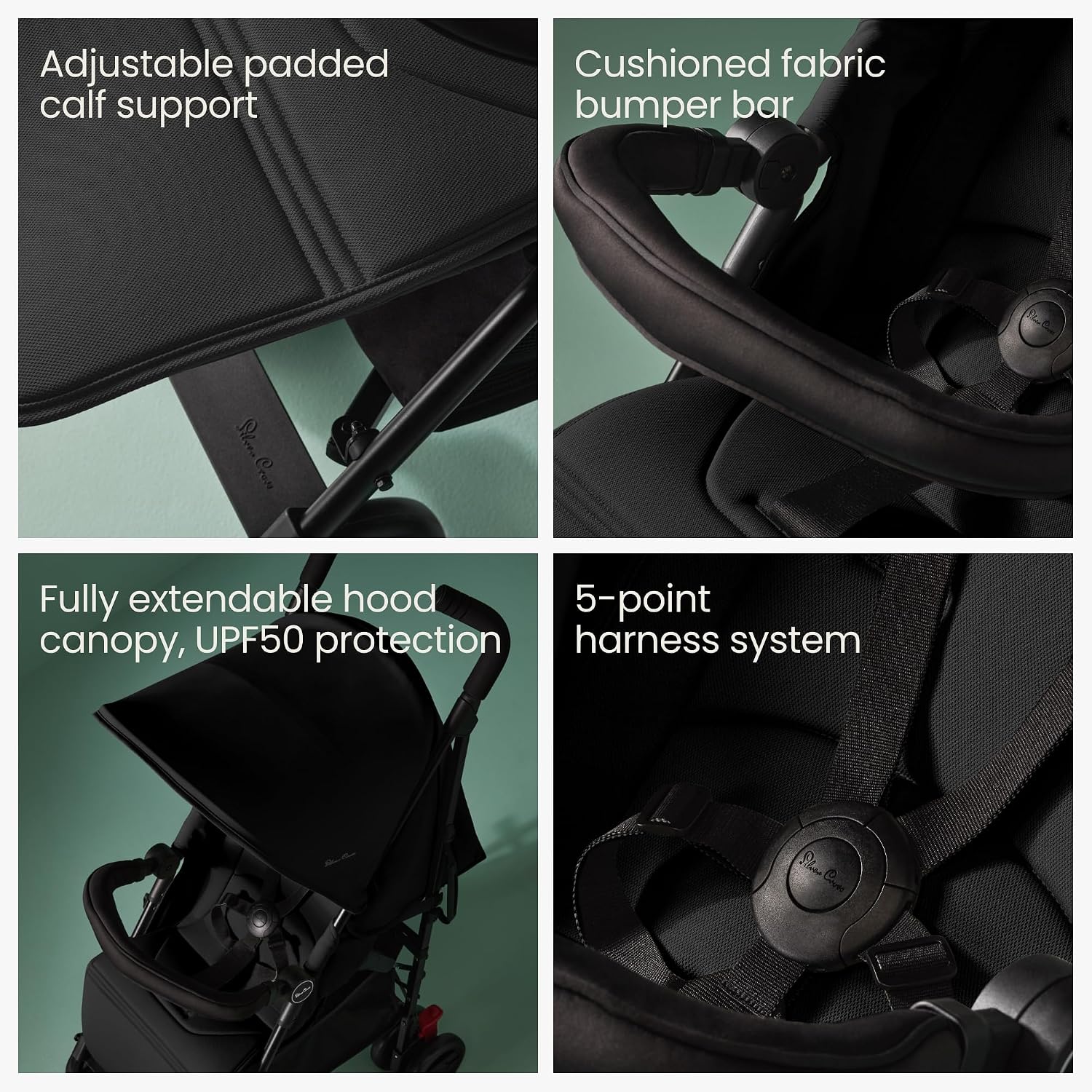 Silver Cross Pop Pushchair - Foldable Travel Stroller - Space