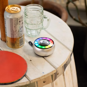 Silver Mandela Lighting Effect Mini Speaker | www.artisangoods.co.uk 6