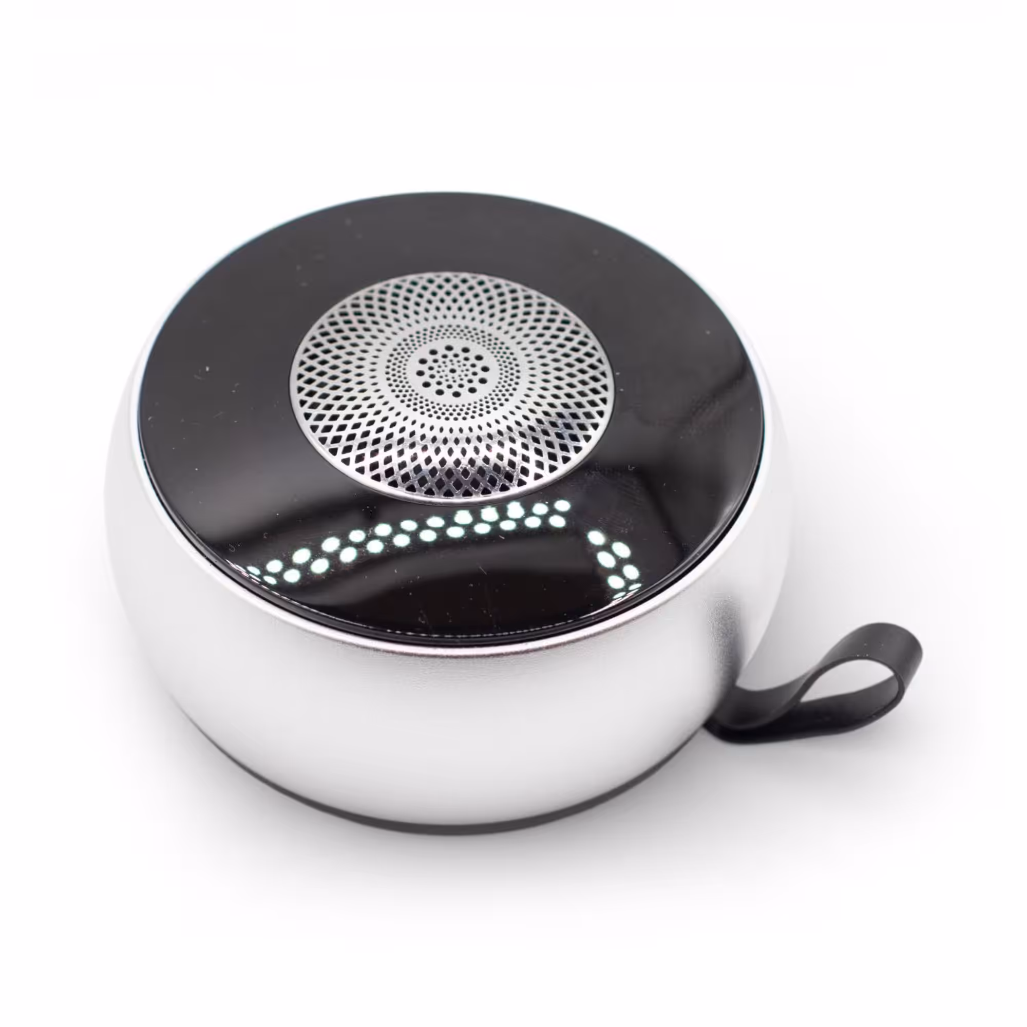Silver Mandela Lighting Effect Mini Speaker | www.artisangoods.co.uk 9 Silver Mandela Lighting Effect Mini Speaker - Image 8