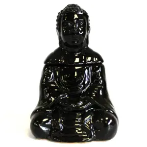 Sitting Buddha Oil Burner – Black | www.artisangoods.co.uk 4