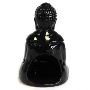 Sitting Buddha Oil Burner – Black | www.artisangoods.co.uk 1