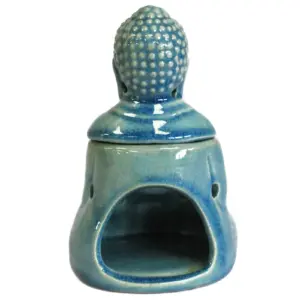 Sitting Buddha Oil Burner – Blue | www.artisangoods.co.uk 4