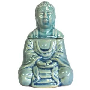 Sitting Buddha Oil Burner – Blue | www.artisangoods.co.uk 3