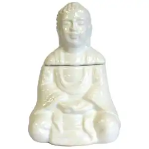 Sitting Buddha Oil Burner – White | www.artisangoods.co.uk 1