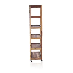 Six Shelf Display with Casters – Recycled Wood | www.artisangoods.co.uk 2