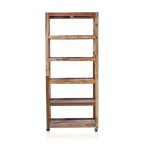 Six Shelf Display with Casters – Recycled Wood | www.artisangoods.co.uk 3