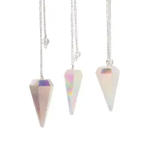 Six Sided Pendulum – Aurora Crysta Angel White – 4cm | www.artisangoods.co.uk 3