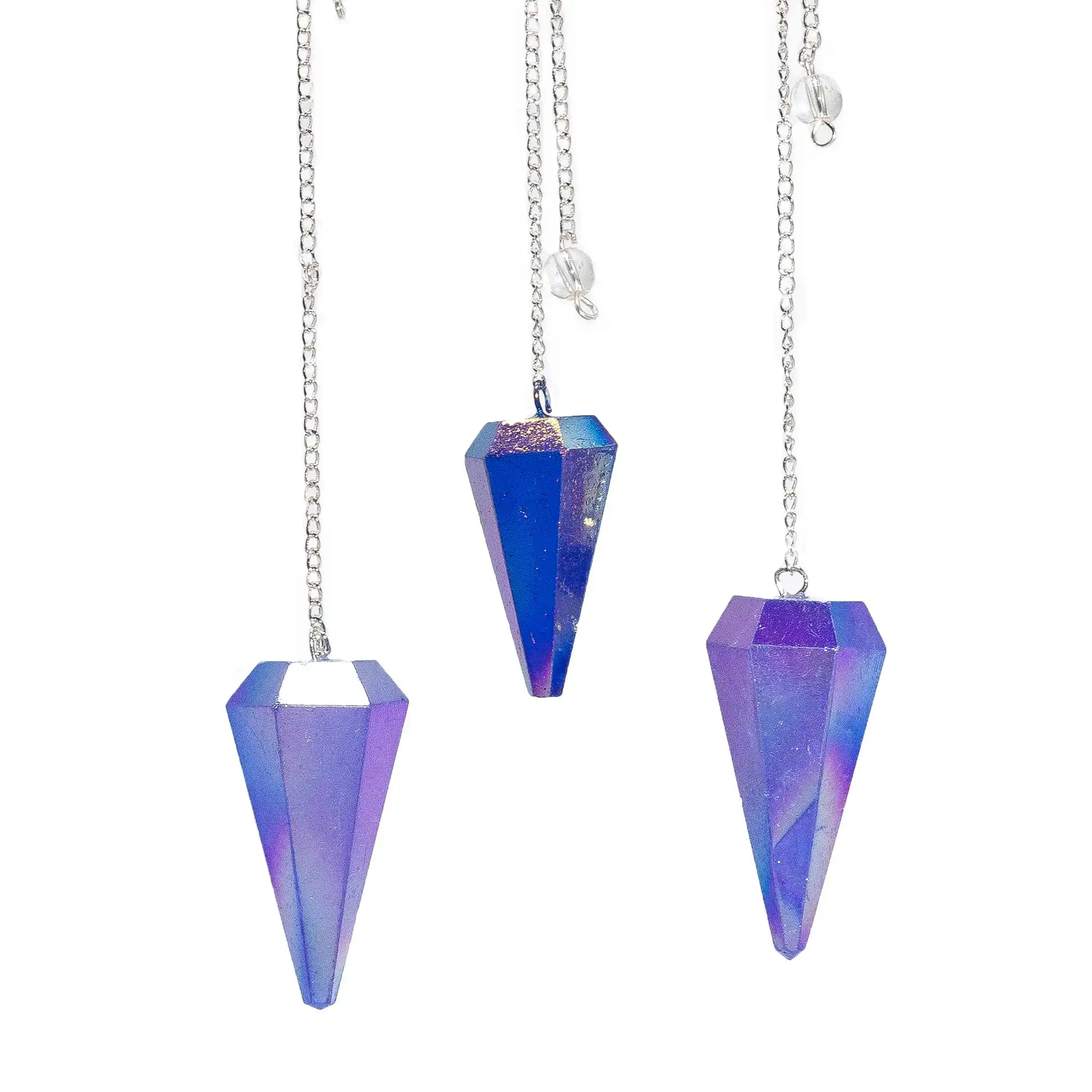 Six Sided Pendulum – Aurora Crystal Blue – 4cm | www.artisangoods.co.uk 2 Six Sided Pendulum – Aurora Crystal Blue – 4cm | www.artisangoods.co.uk 1
