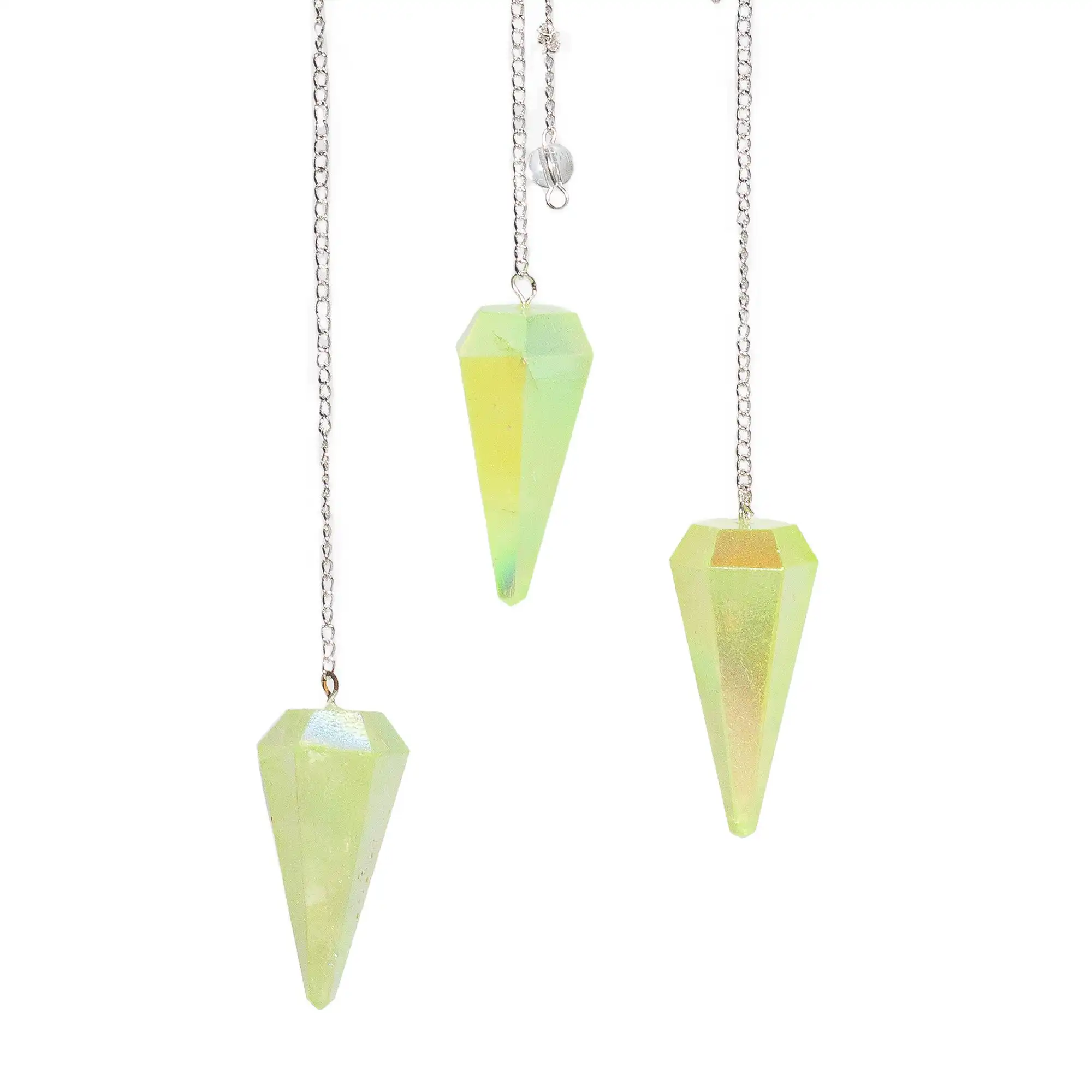 Six Sided Pendulum – Aurora Crystal Pale Green – 4cm | www.artisangoods.co.uk 4 Six Sided Pendulum – Aurora Crystal Pale Green – 4cm | www.artisangoods.co.uk 3