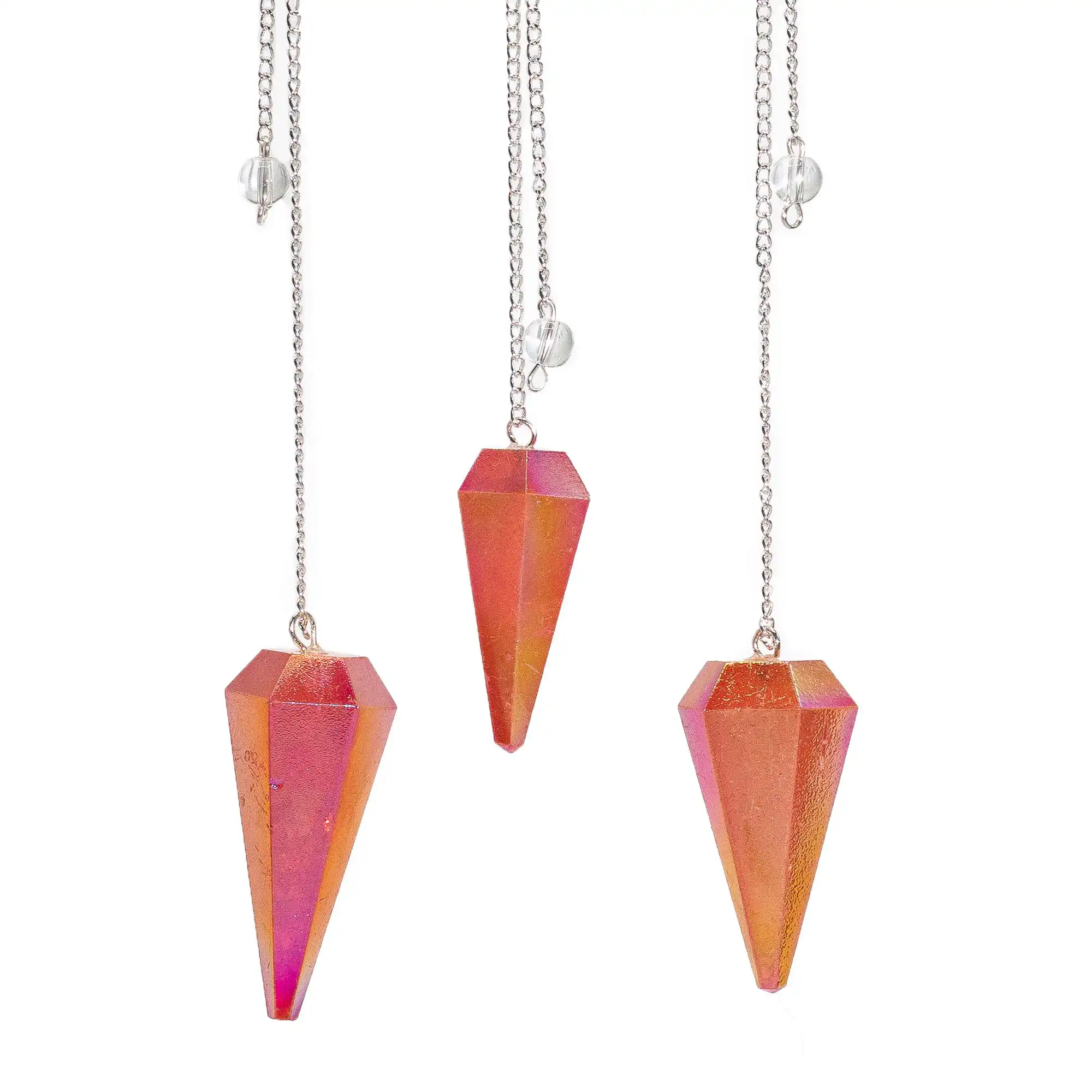 Six Sided Pendulum – Aurora Crystal Peach – 4cm | www.artisangoods.co.uk 3 Six Sided Pendulum – Aurora Crystal Peach – 4cm | www.artisangoods.co.uk 2
