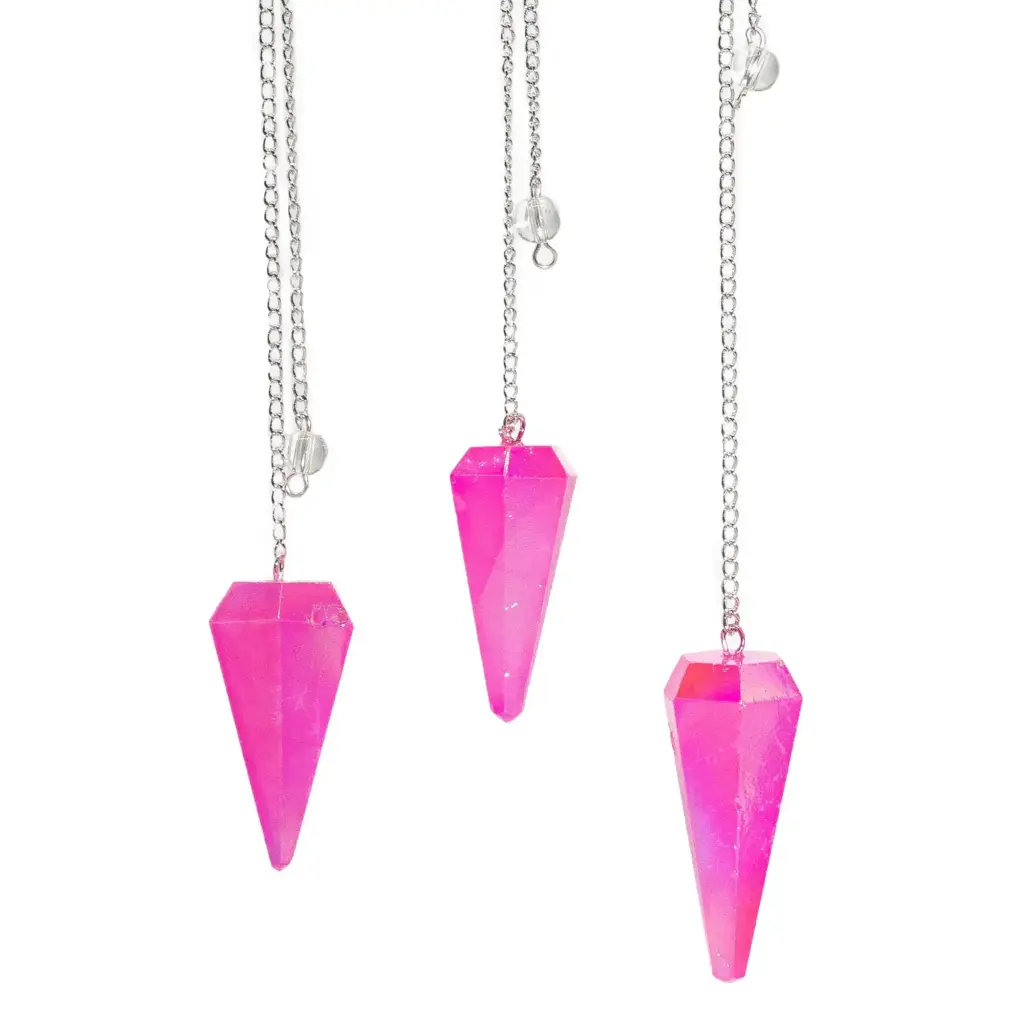 Six Sided Pendulum – Aurora Crystal Pink – 4cm | www.artisangoods.co.uk 2 Six Sided Pendulum – Aurora Crystal Pink – 4cm | www.artisangoods.co.uk 2