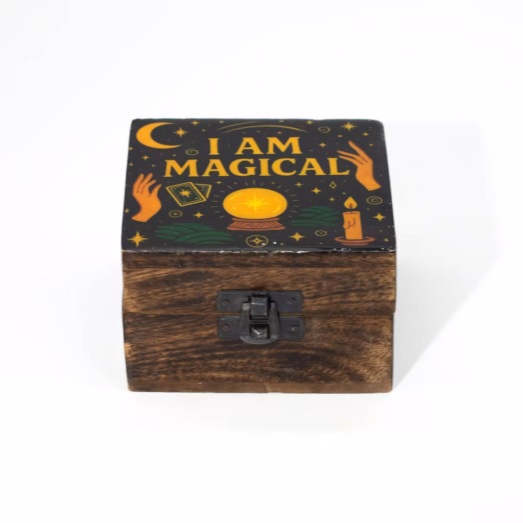 Small Enamelled Box  – I am Magical | www.artisangoods.co.uk