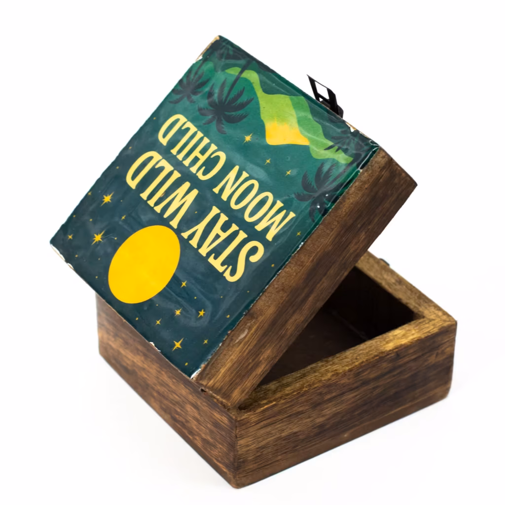 Small Enamelled Box – Stay Wild Moon Child | www.artisangoods.co.uk
