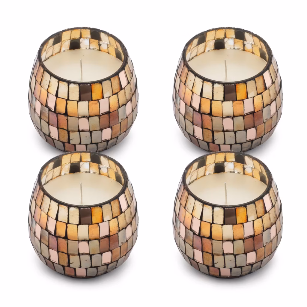 Small Glass Jar Candles – Amber Mosaic | www.artisangoods.co.uk 5