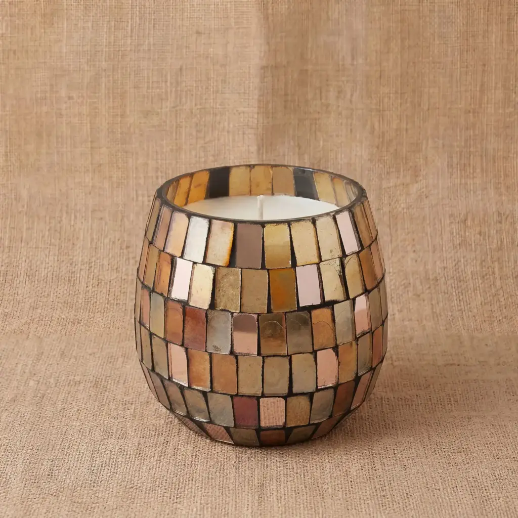 Small Glass Jar Candles – Amber Mosaic | www.artisangoods.co.uk 4