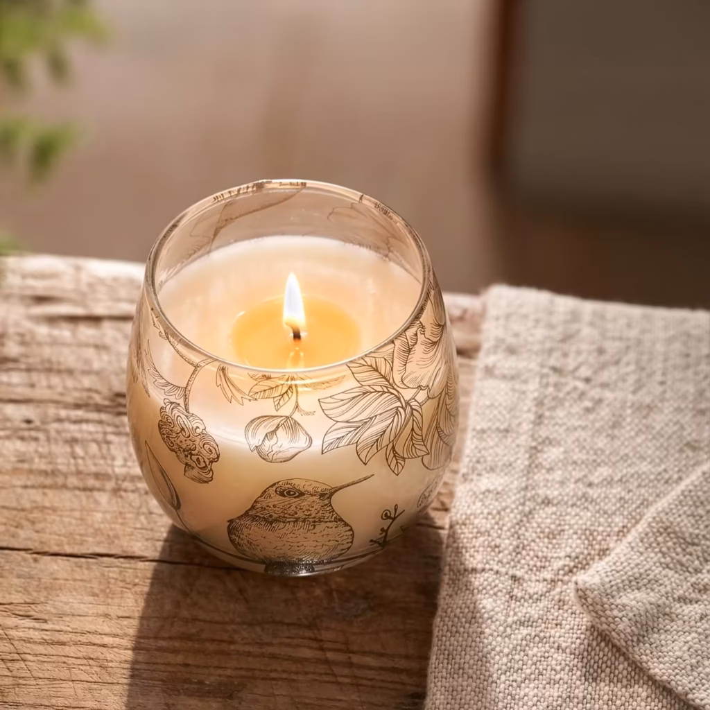 Small Glass Jar Candles – Drawn by Flame | www.artisangoods.co.uk