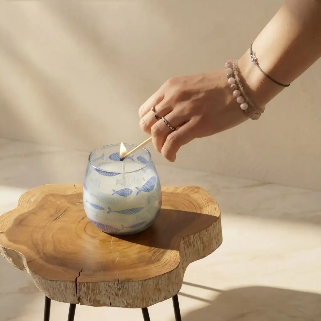 Small Glass Jar Candles – Seabreeze | www.artisangoods.co.uk