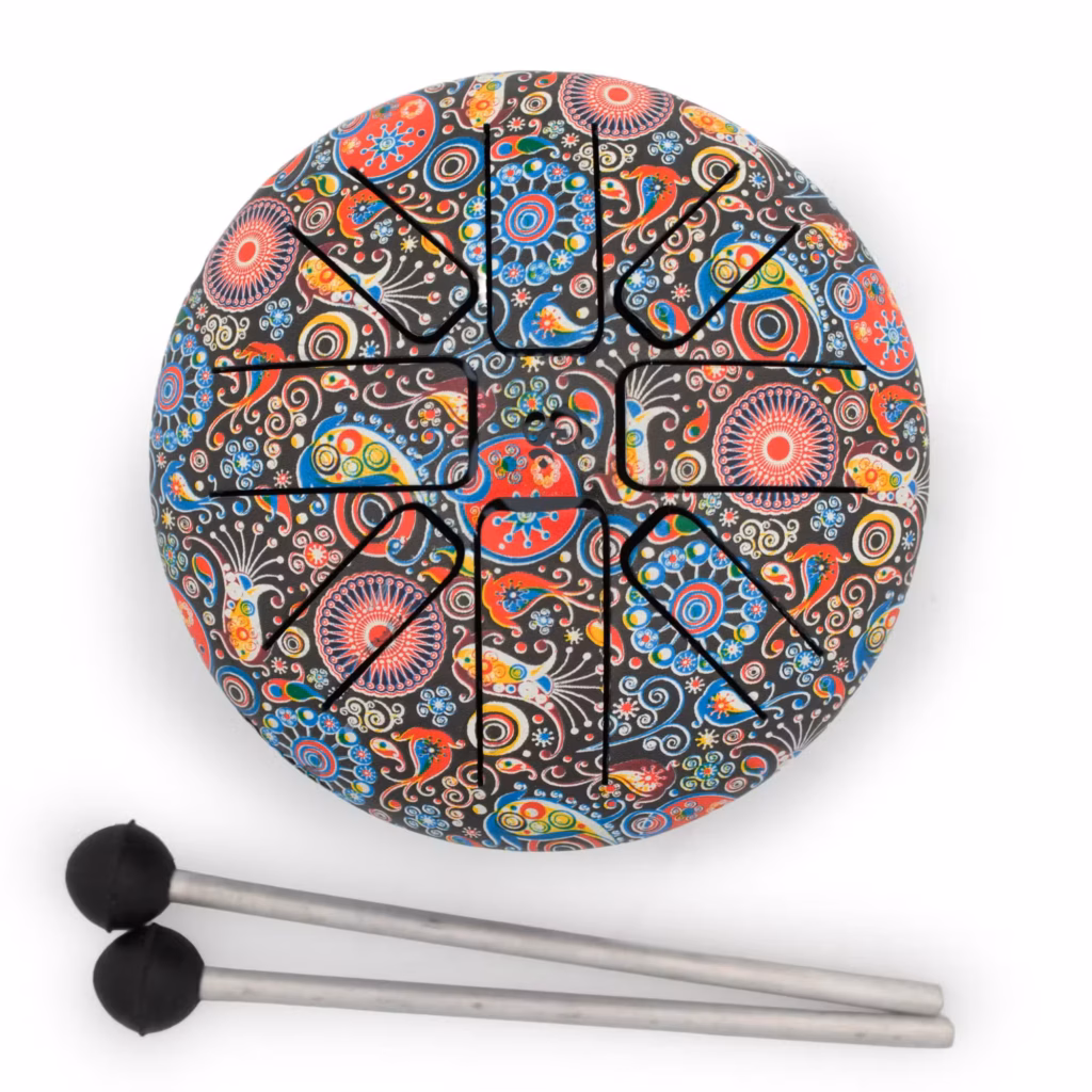 Small Hapi Drum Multi Coloured- 13x9cm | www.artisangoods.co.uk Small Hapi Drum Multi Coloured- 13x9cm | www.artisangoods.co.uk
