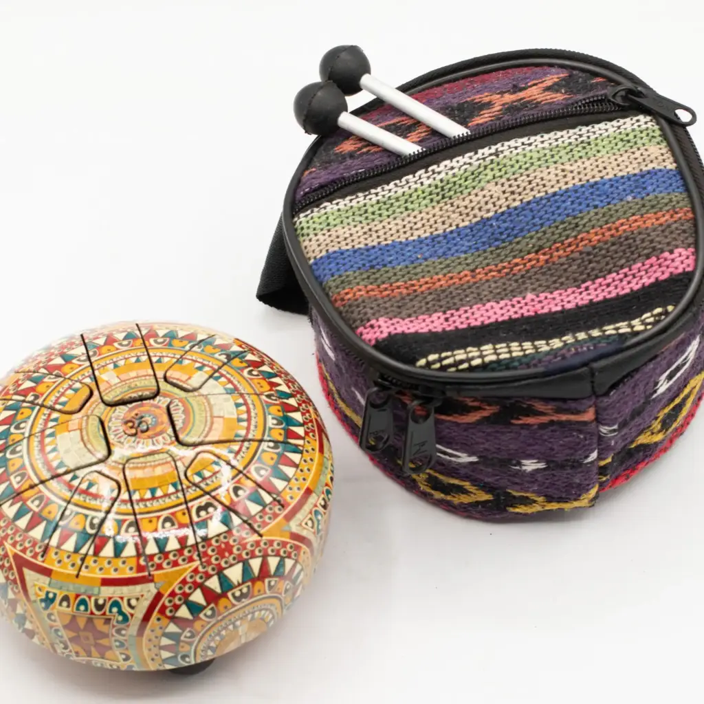 Small Hapi Drum Multi Coloured- 13x9cm | www.artisangoods.co.uk 2 Small Hapi Drum Multi Coloured- 13x9cm | www.artisangoods.co.uk 2