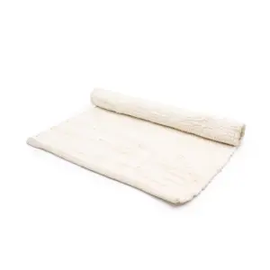 Small Indian Handloom Cotton Rug – Cream | www.artisangoods.co.uk 2