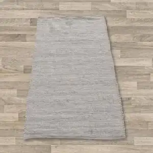 Small Indian Handloom Cotton Rug – Grey | www.artisangoods.co.uk 1