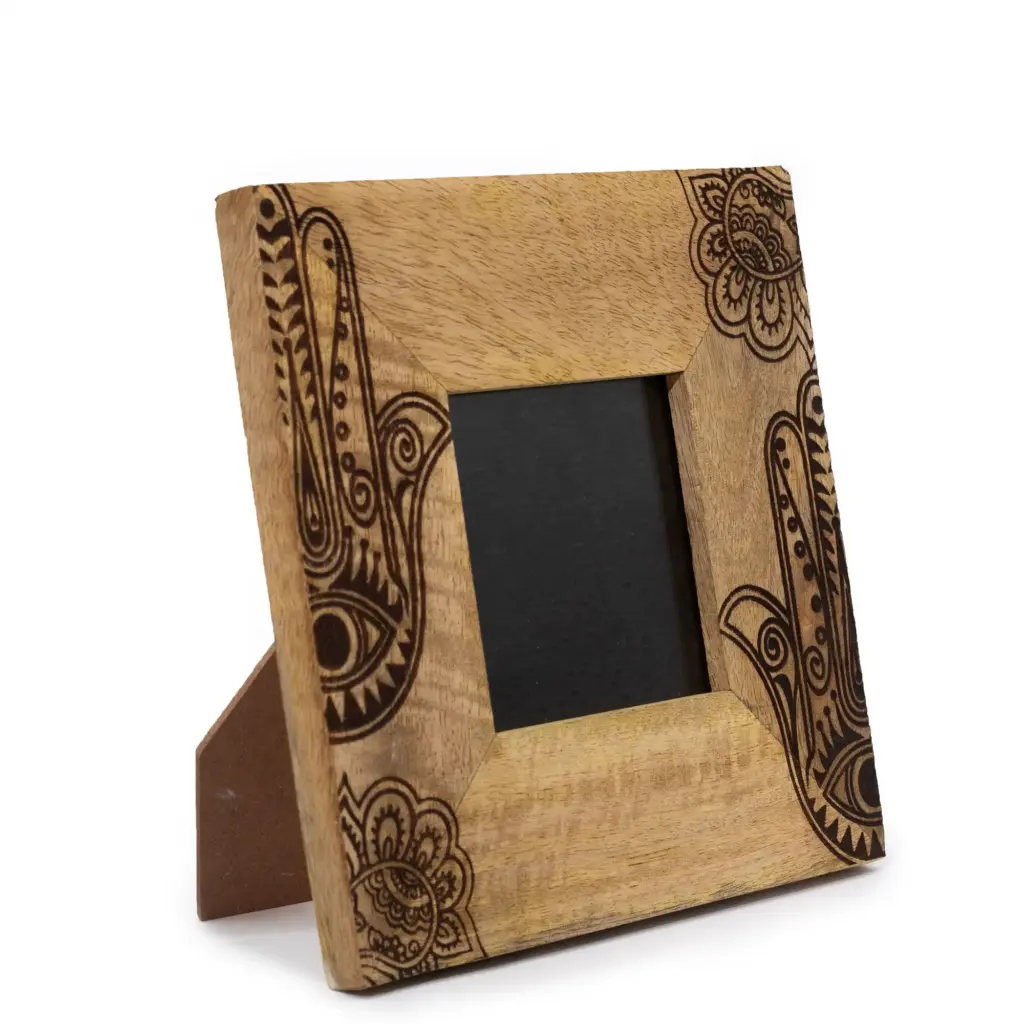 Small Mango Wood Picture Framel (for 10x15cm) 20x20x2cm – Hansa – Black | www.artisangoods.co.uk