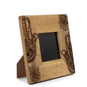 Small Mango Wood Picture Framel (for 10x15cm) 20x20x2cm – Hansa – Black | www.artisangoods.co.uk