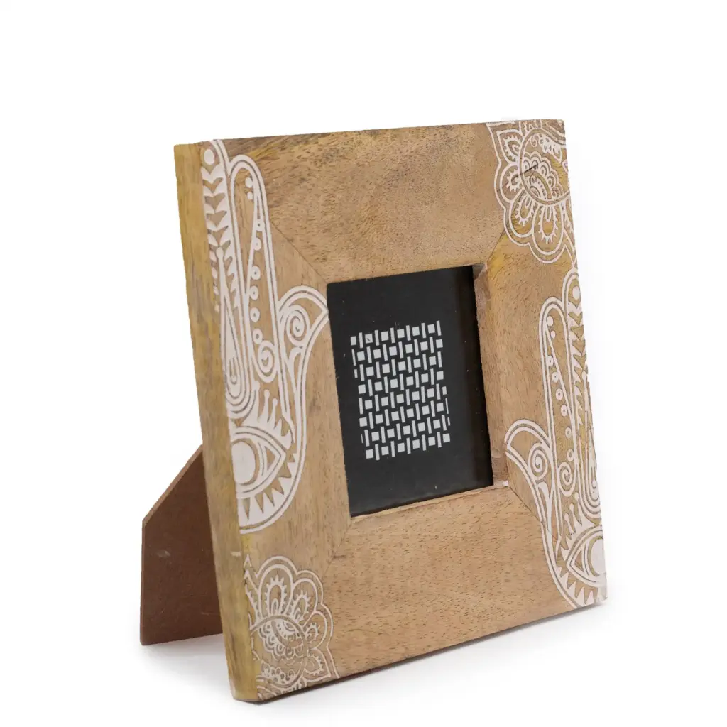 Small Mango Wood Picture Framel (for 10x15cm) 20x20x2cm- Hansa – White | www.artisangoods.co.uk