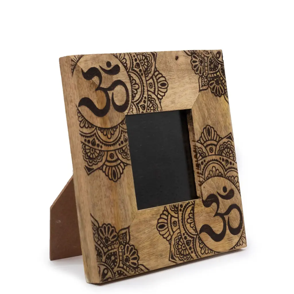 Small Mango Wood Picture Framel (for 10x15cm) 20x20x2cm – Mandala – Black | www.artisangoods.co.uk