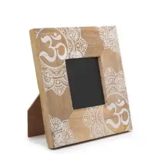 Small Mango Wood Picture Framel (for 10x15cm) 20x20x2cm – Mandala – White | www.artisangoods.co.uk