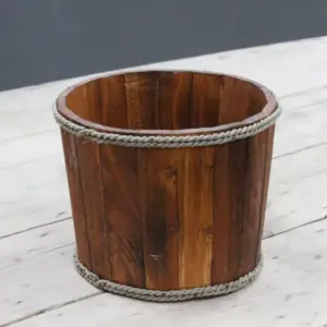 Small Nautical Display Tub – Brown 21x29cm | www.artisangoods.co.uk 4