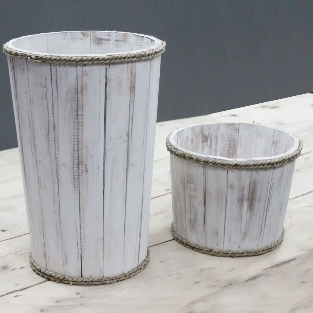 Small Nautical Display Tub – Whitewash 21x29cm | www.artisangoods.co.uk 2