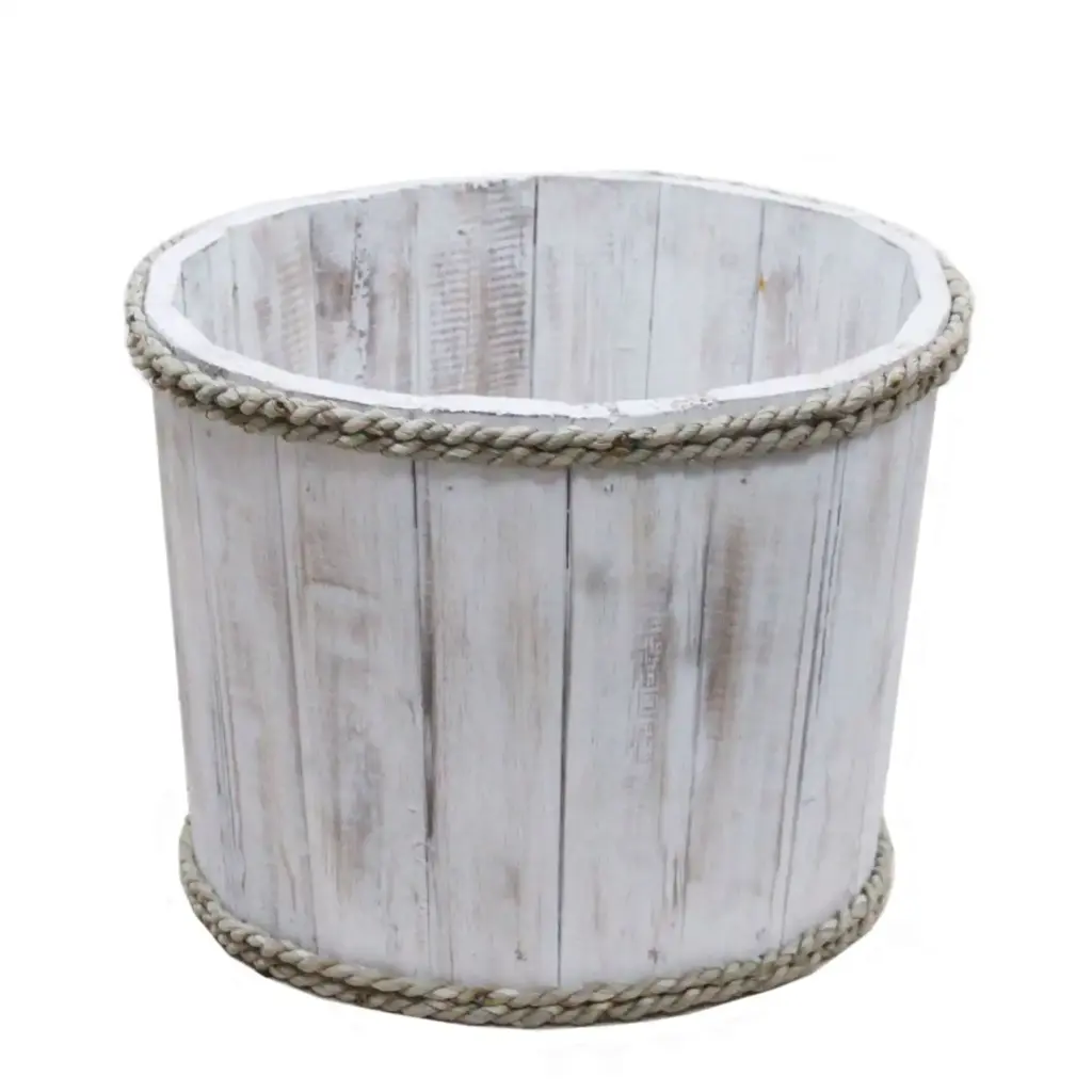 Small Nautical Display Tub – Whitewash 21x29cm | www.artisangoods.co.uk