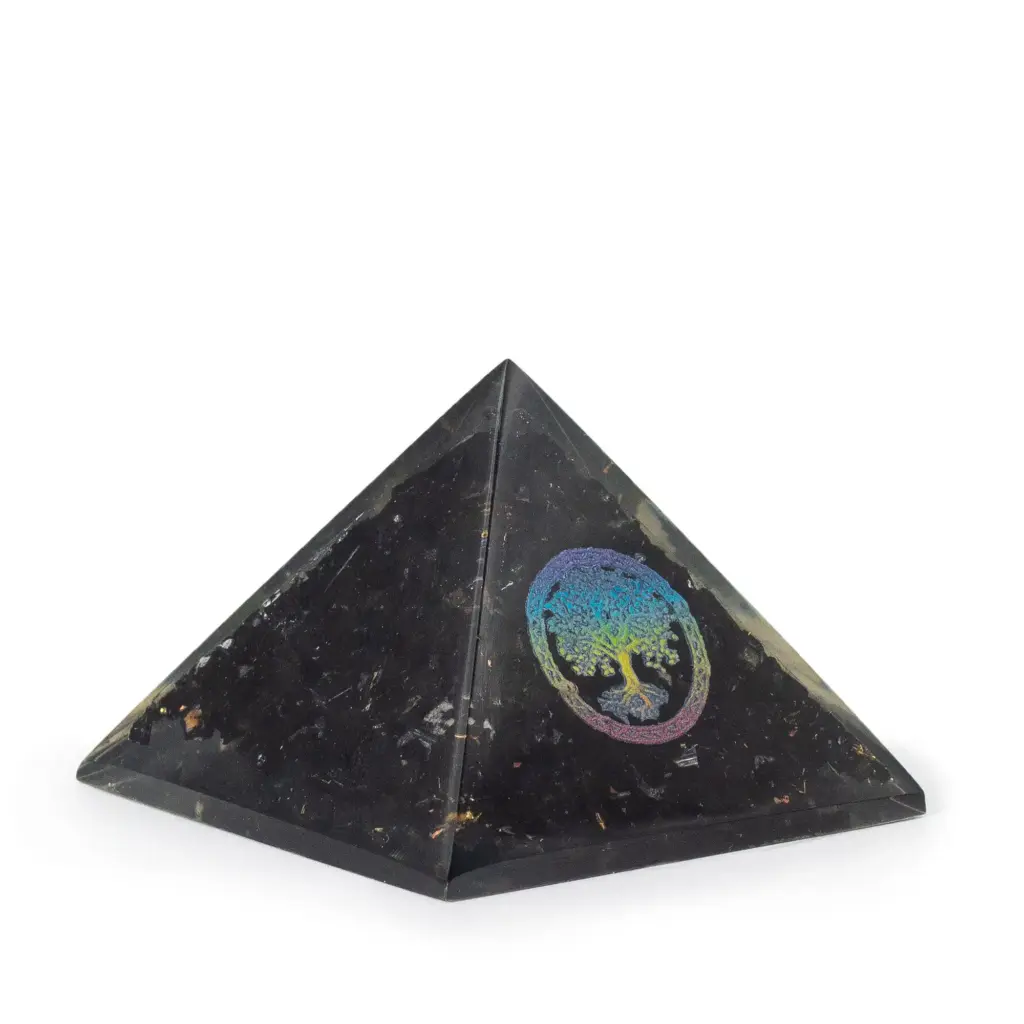 Small Organite Pryamids 5.5×4.5cm – Tree of Life – Black Tormaline Chips | www.artisangoods.co.uk 2