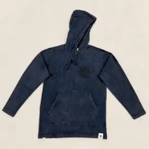 Small Stone Washed Hoody Shirt Kangaroo Pocket - Dusty Lavender