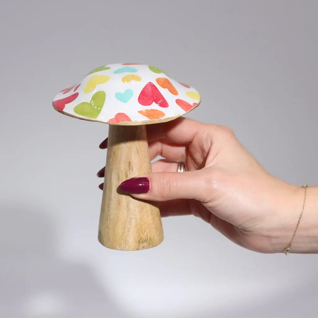 Small Wooden Mushroom – Pretty Floral | www.artisangoods.co.uk 2 Small Wooden Mushroom – Pretty Floral | www.artisangoods.co.uk 2