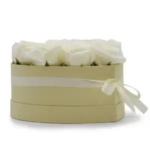 Soap Flower Gift Bouquet – 13 Cream Roses – Heart | www.artisangoods.co.uk 9
