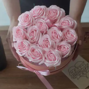 Soap Flower Gift Bouquet – 13 Pink Roses – Heart | www.artisangoods.co.uk 9