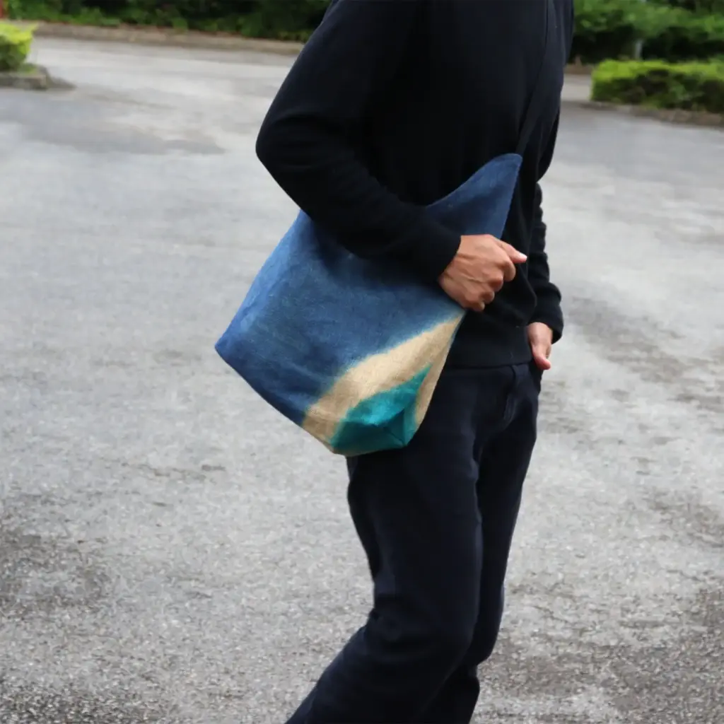Soft Blend Shoulder Tote – Denim Blue | www.artisangoods.co.uk