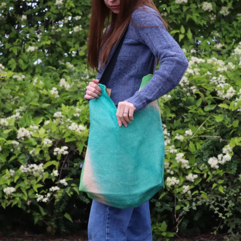 Soft Blend Shoulder Tote – Teal | www.artisangoods.co.uk