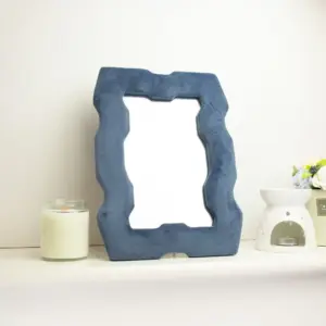 Soft Squiggly Mirror - Chunky Frame - Royal Blue (30.5x22.5x2.3cm)