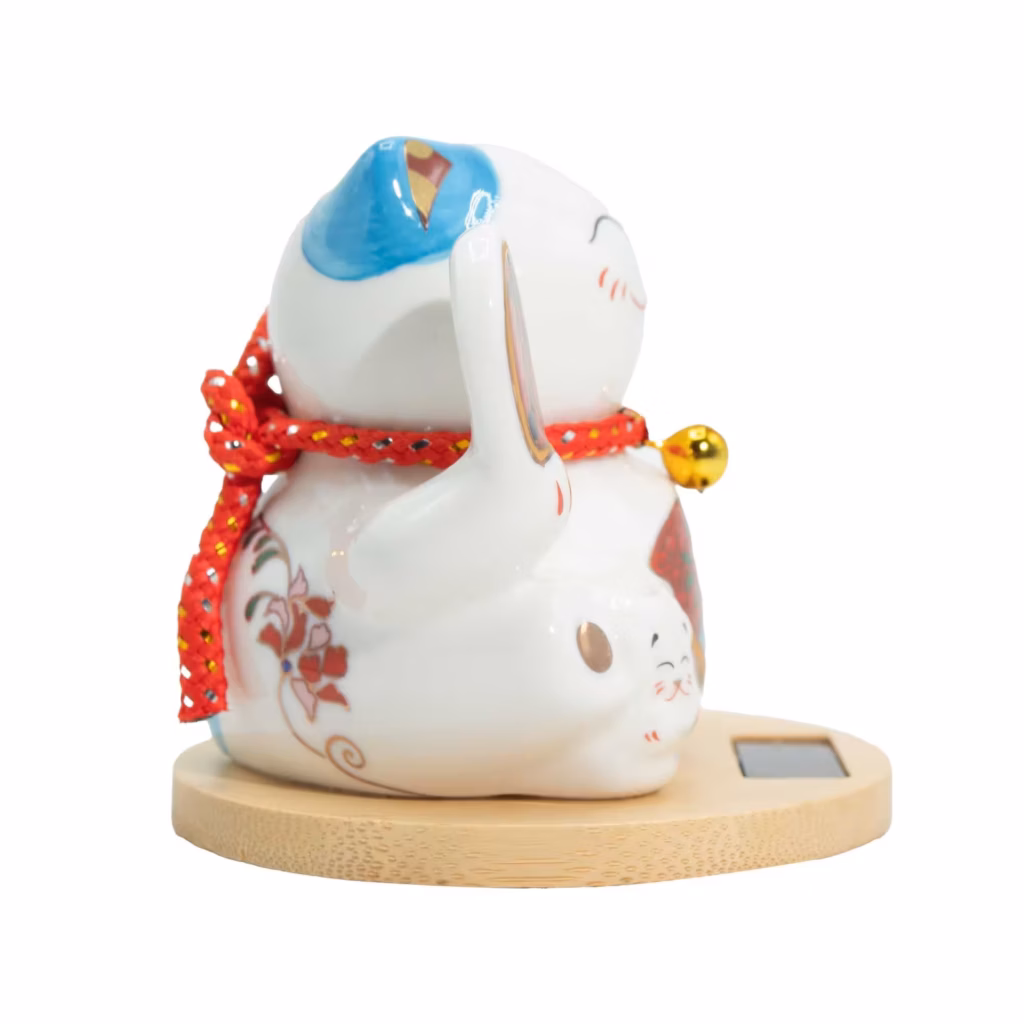 Solar Money Cat Wooden Base – Blue moving Hand | www.artisangoods.co.uk 2 Solar Money Cat Wooden Base – Blue moving Hand | www.artisangoods.co.uk 2