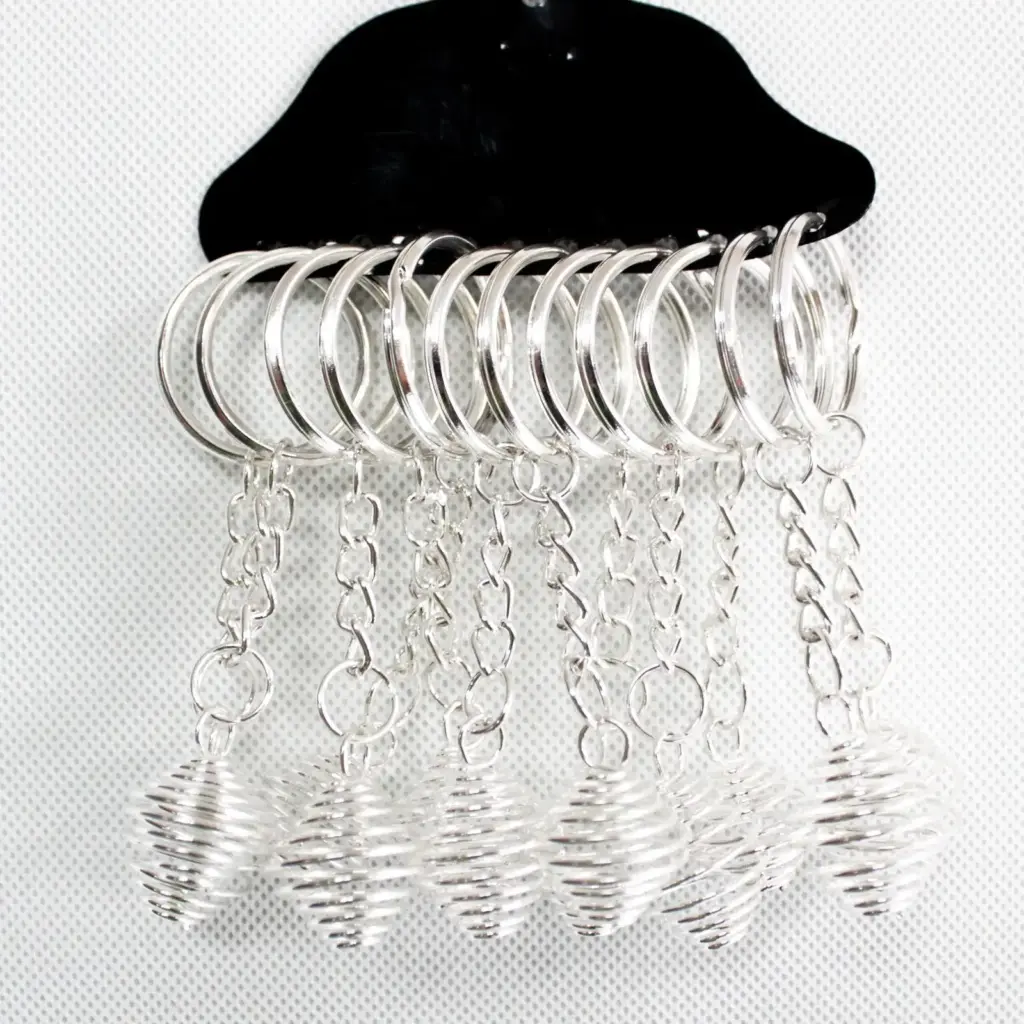 Spiral Cage Key-rings ( pack of 12) | www.artisangoods.co.uk 3