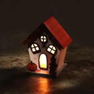 Spooky Spider Pumpkin House Halloween LED Decoration | www.artisangoods.co.uk 2