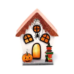 Spooky Spider Pumpkin House Halloween LED Decoration | www.artisangoods.co.uk 3