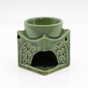 Square Buddha Burner – Dark Jade | www.artisangoods.co.uk 3